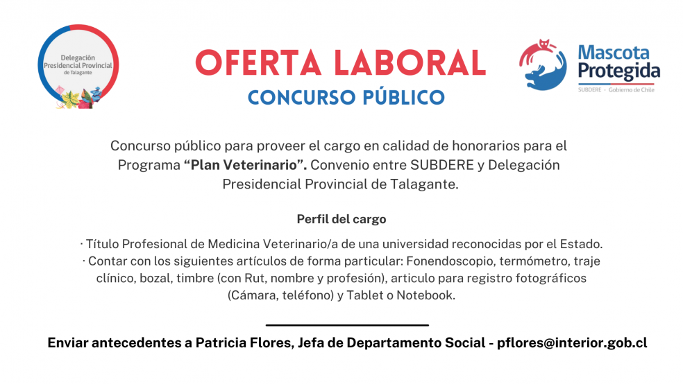 Oferta Laboral | Veterinario(a)